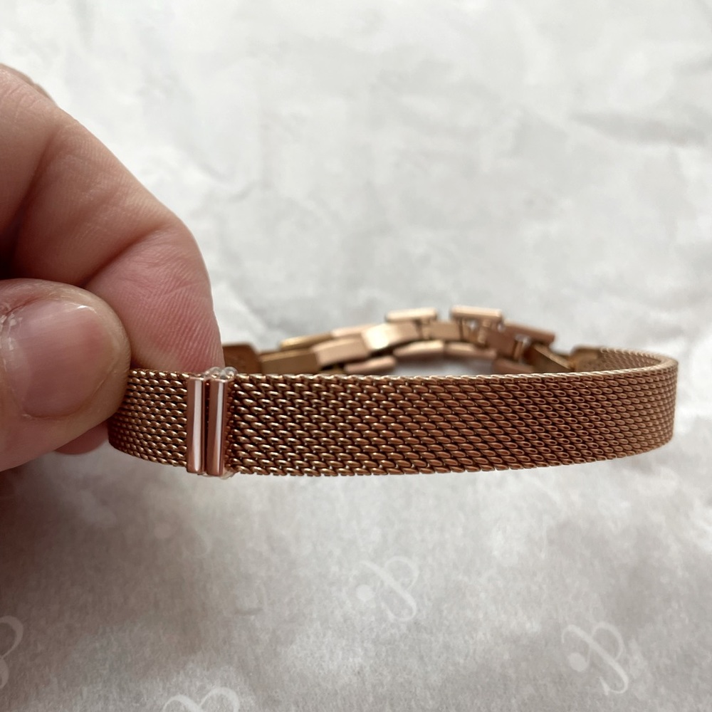 KEEP Collective Rose Gold Metal Mesh Bracelet